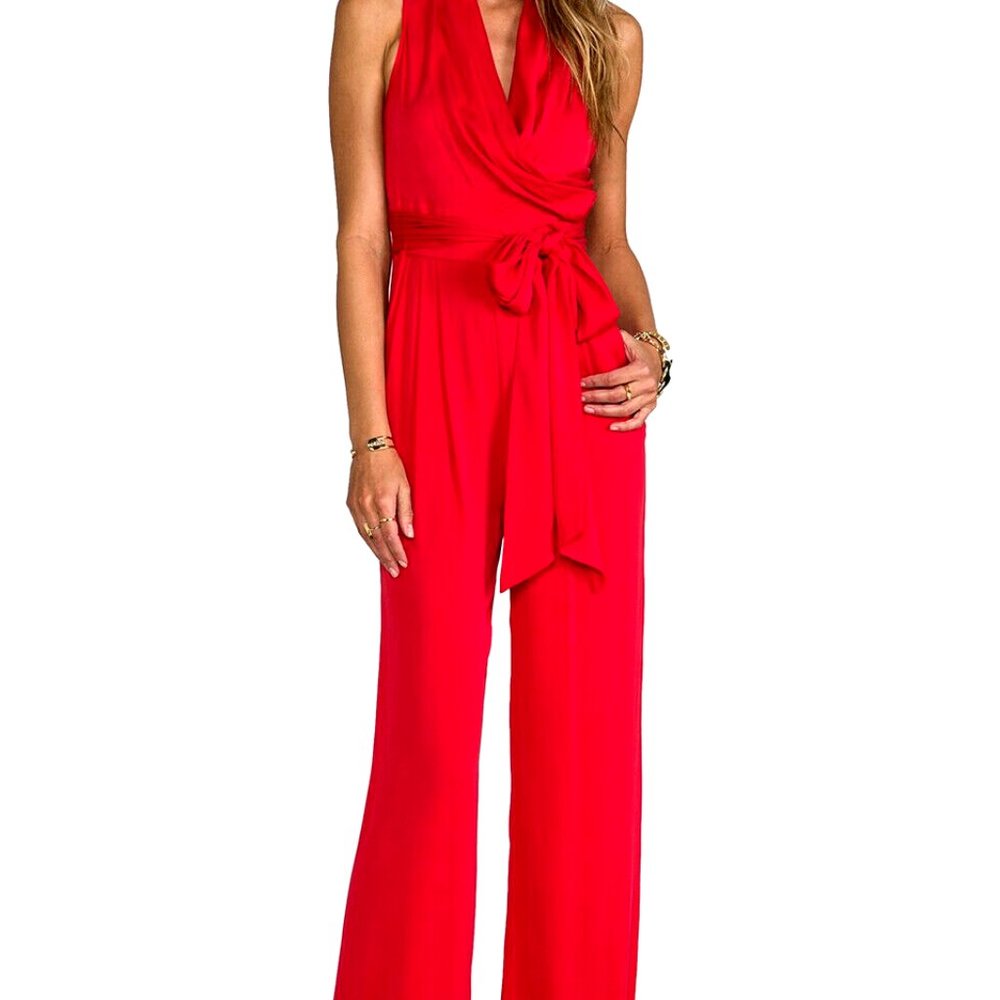 Silk Red Jumpsuit